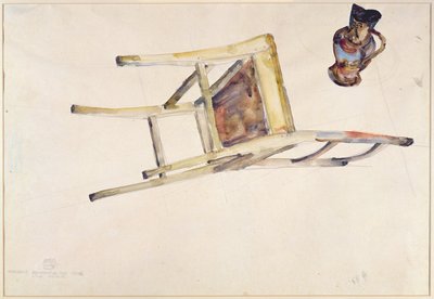 Movimiento Orgánico de Silla y Jarra, 1912 de Egon Schiele